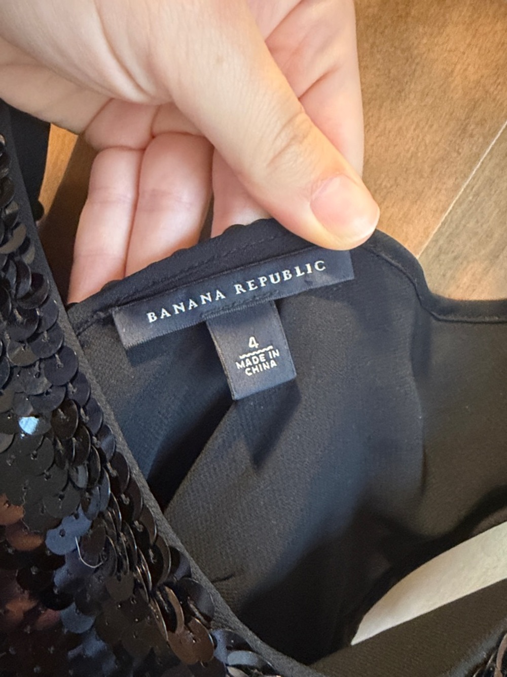 Banana Republic Black Sequin Mini Dress - Picture 2 of 6